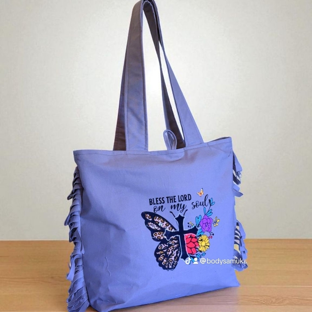 Bless the Lord Embroidered Tote Bag